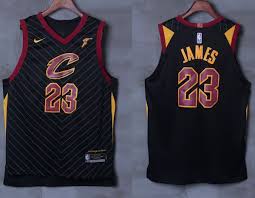 Nike Nba Cleveland Cavaliers 23 Lebron James Jersey 2017 18 New Season Black Jersey Nba Cleveland Lebron James Jersey
