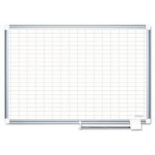 Grid Planning Board 1x2 Grid 36x24 White Silver Sold As 1 Each Dry Erase Dry Erase Board Planning Board