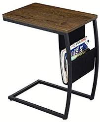 Side Table Sofa End Tables Living Room Vintage Accent C Table With Side Pocket For Coffee Laptop Living Room Table Sofa End Tables Living Table