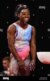 Boston Massachussetts Usa 15th Aug 2018 Simone Biles Laughs During The Podium Training Day Of The Competition At Td Garden In Boston Massachusetts Credit Amy Sanderson Zuma Wire Alamy Live News Stock Photo