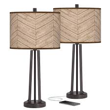 Maybe you would like to learn more about one of these? Rustic Woodwork Susan Dark Bronze Usb Table Lamps Set Of 2 75k14 Lamps Plus