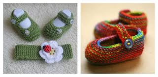 Free slippers this free pattern will make your tatty old slippers a thing of the past! Mary Jane Booties Free Knitting Pattern Knitting Projects
