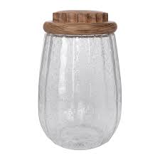 Vintage large glass jar with lid shop display sweet apothecary. Buy Retreat Glass Storage Jar With Chunky Wooden Lid Large Amara