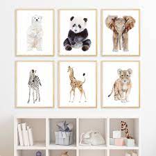 Nursery Decor Animal Nursery Prints Zoo Animal Wall Art Baby Animal Nursery Art Watercolor Prints Baby Room Decor Kids Wall Art Baby Animal Nursery Art Animal Baby Room Nursery Animal Prints