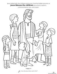 Or grab these free printable books of the bible bookmarks. Jesus Talked With The Children One By One Coloring Pages Printable
