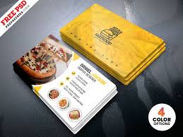 Orange with utensils icon catering business card. Psd Restaurant Business Card Design Templates Restaurant Business Cards Food Business Card Visiting Card Design