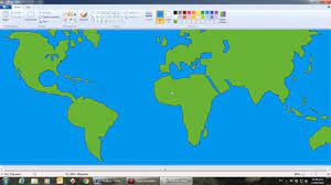 Si estás trabajando en papel en lugar de la computadora, puedes pintar las llamas directamente o puedes dibujarlas primero y pintarlas después. Dibuja El Mapa Mundi En Ms Paint Planeta Tierra World Map Youtube