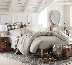 Wheaton Stripe Duvet Cover Sham Gray Farmhouse Bedding Pottery Barn Duvet Cover Home Decor