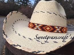 Beaded Cowboy Hat Band Custom Western Hat Band Native American Beaded Hat Band Western Hat Band Cowboy Hats Cowboy Hat Bands Beaded Hat