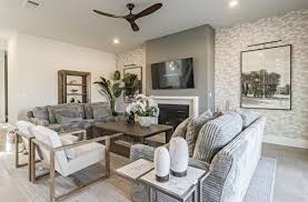 Restoration Hardware Inspired Great Room Decor Grey Tone Color Scheme And Wood Accents Room Design Formal Living Rooms New House Plans New Homes