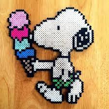 snoopy作品集 アイロンビーズ 作り方 スヌーピー図案 naver まとめ beaded snoopy hama beads patterns perler bead art