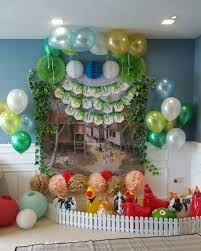 Village Theme Kampung Decoration Birthday Balloon Decorations Balloon Decorations Birthday Balloons