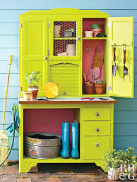 Made of solid wood and metal sheet, the work station is durable and sturdy. 9 Ways To Use A Potting Bench For Outdoor Storage Better Homes Gardens