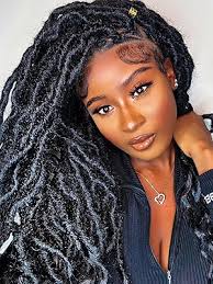 Amazon.com : ANNISOUL Black Faux Locs Wigs for Black Women Curly Goddess  Faux Locs Crochet Hair Full Lace Braid Wig with Baby Hair Braided Wig  Goddess Dreadlock Wig : Beauty & Personal