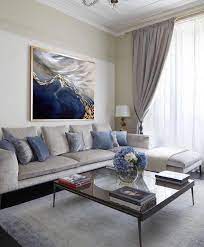 Extra Large Abstract Painting Original Abstract Art Gold Leaf Painting Blue White Painting In 2021 Modern Style Living Room Living Room Decor Apartment Living Room Color
