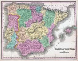 Find out more with this detailed map of spain provided by google maps. Large Detailed Old Political And Administrative Map Of Spain And Portugal With Cities 1827 Spain Europe Mapsland Maps Of The World