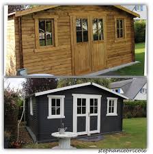 Peindre Un Abri De Jardin Pour L Embellir Le Proteger Et Le Transformer En Stephanie Bricole Abris De Jardin Peints Abri De Jardin Cabanon De Jardin
