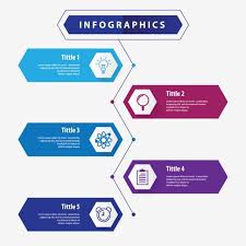 Business Infographics Template Five Option Abstract