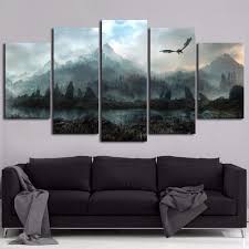 Game Of Thrones Dragon Landscape Wall Art Poster In 2020 Landscape Wall Art Wall Art Pictures Landscape Walls