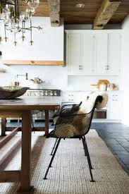 A Fur Throw Over Your Dining Room Chairs Always Add That Special Touch Modern Country Kitchens Black Tiles Kitchen Interior