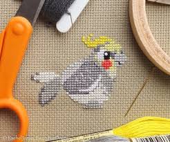 Simple Small Bird Cross Stitch Pattern Cockatiel Cross Stitch Pattern Pdf Cute Bird Counted Cross Stitch Chart Instant Download Stitch Patterns Cross Stitch Cross Stitch Funny