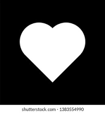 White black background heart images. White Heart Emoji Isolated On Black Stock Vector Royalty Free 1383554990
