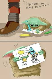 Cute Baby Yoda Drawing Star Wars Humor Star Wars Pictures Star Wars Memes