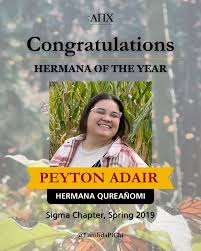 Hermana of the Year🏅, Congratulations Peyton Adair, Hermana Qureañomi,  Sigma Chapter, Spring 2019 @jhu_lpc , Meet Peyton Adair from the Sigma  Chapter, Spring 2019! 🌟 Peyton has served as the Regional ...