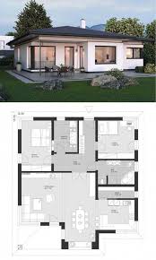 Those houses i've visited with the. Design Bungalow Modern Mit Walmdach Architektur 3 Zimmer Grundriss Einfamilienhaus Bauen Ideen El Bungalow House Design House Outside Design Small Bungalow