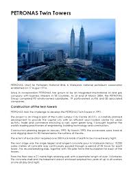 Maybe you would like to learn more about one of these? Petronas Twin Towers