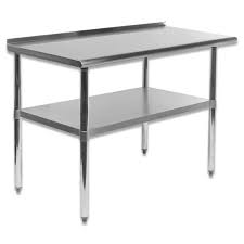 Commercial work tables with undershelf to increase productivity in high volume kitchens, stainless steel work tables with storage shelves below are a must. Why A Stainless Steel Table Is The Best Fix For A One Wall Kitchen Architectural Digest