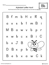 free alphabet letter hunt letter b worksheet myteachingstation com