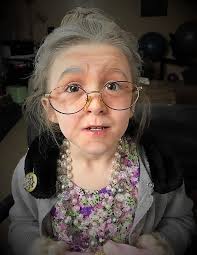 100th Day Of School Little Old Lady Makeup On My 5 Yr Old Old Lady Makeup Old Lady Costume Kids Old Lady Costume