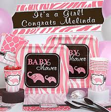 Get your guests on their feet! Brown And Pink Baby Shower Decorations