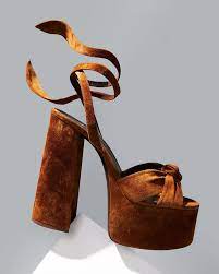 Saint Laurent Paige Platform Suede Sandals Chic High Heels Sandals Heels Heels