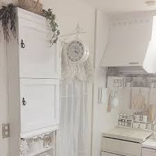 キッチン 両面時計 白が好き エクリュカラー カフェ風 などのインテリア実例 2018 01 23 08 07 03 roomclip ルームクリップ インテリア インテリア 実例 インテリア ホワイト