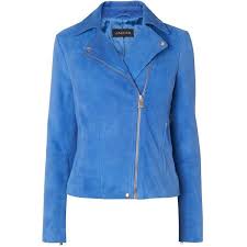 Jaeger Suede Biker Jacket 230 Liked On Polyvore Featuring Outerwear Jackets Bright Blue Blue Short Blue Suede Jacket Suede Biker Jacket Clothes Design