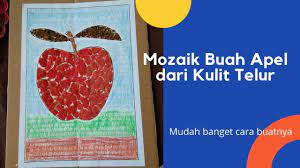 Apel kartun apel dan satu irisan apel sketsa apel apel alfabet referensi. Cara Membuat Mozaik Apel Dari Kulit Telur Kelas 4 Sd Youtube