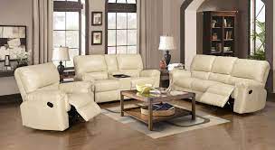Bond and flex & finish all paint were used to restore this sofa to. Myco Furniture Ramon Modern Cream Bonded Leather Reclining Sofa Set 3pcs Ra255 Cr Set 3