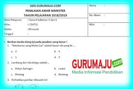 Soal jawaban plbj kelas 3 semester 1 mari belajar belajar. Soal Uts Pts Kelas 1 Semester 2 Kurikulum 2013 Revisi 2021 Guru Maju
