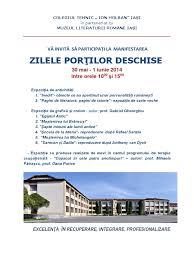Colegiul tehnic ion holban, iasi. Afis Ziua Portilor Deschise