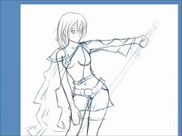 Warrior male and female with weapon silhouette. Female Warrior Manga Drawing Part 1 Sketch Youtube