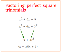 Maybe you would like to learn more about one of these? Factoring Perfect Square Trinomials