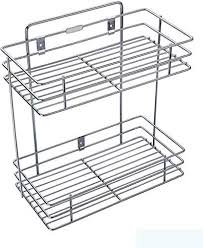 Find great deals on ebay for stainless steel wall shelves. Buy Dd Retails Double Layer Wall Mounted Kitchen Rack Kitchen Accessories Organizer Stainless Steel Wall Shelf Silver Online At Low Prices In India Amazon In