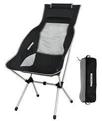 Marchway Lightweight Folding High Back Camping Chair With Headrest Portable Compact For Outdoor Camp Trav Camping Chairs Portable Camping Chair Camping Chair