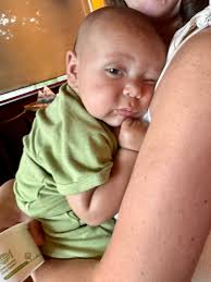 My cousin @rachiery_ had a new baby and I finally got to meet him! He is  soooooo sweet sweet and chill! And he is the EXACT replica of @mr.mccurn  🩵💙