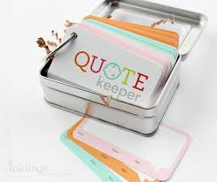 Quote Keeper Ring With Cards Choose Your Colors Sprinkles Gift Baby Staples Kids Memories