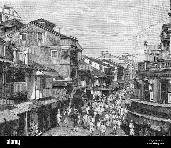 geography/travel, India, Mumbai (Bombay), street scene, engraving, late 19th century, Maharashtra, Asia, British colony, Empire, historic, historical, people Stock Photo - Alamy