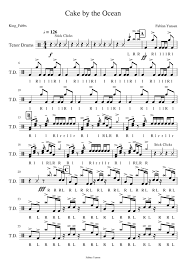 How to read tenor drum sheet music. Cake By The Ocean Tenor Drums Sheet Music For Tenor Drum Solo Musescore Com