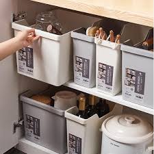 You want small plastic kitchen. Plastic Kitchen Storage Container Set One Big One Small Jps